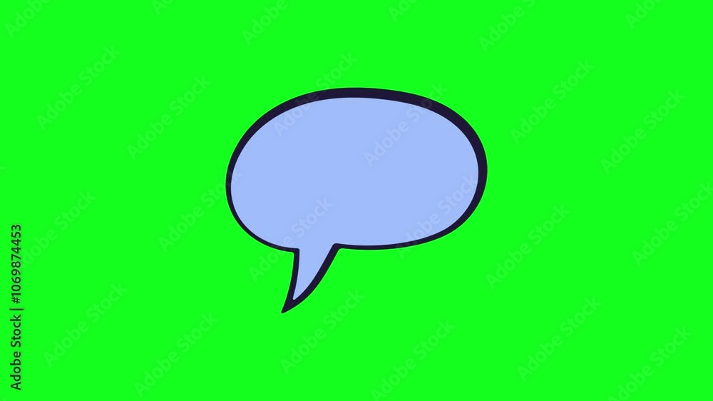 Fast speech thought chat dialogue comic Bubble icon animation on green screen 4k think video. Fast speech thought chat dialogue comic Bubble icon animation on green screen 4k think video.