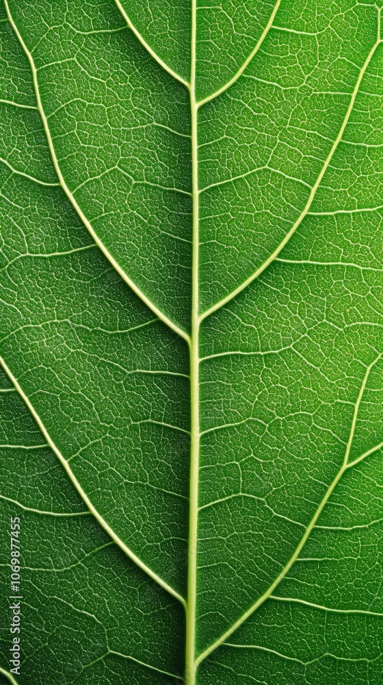 The vivid green leaf reveals detailed patterns and veins, showcasing nature's beauty and complexity under sunlight in a serene environment The vivid green leaf reveals detailed patterns and veins, showcasing nature's beauty and complexity under sunlight in a serene environment