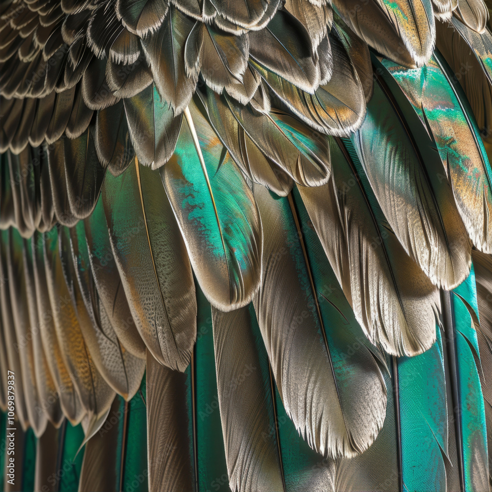 Naklejka premium Metal feather texture