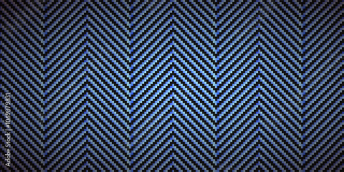 Black and blue diagonal carbon fiber seamless texture pattern vector illustration. Textile fabric, car tuning or cloth macro seamless kevlar crisscross texture background.