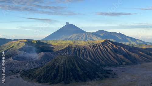 Mount Bromo volcano during sunrise, Indonesia