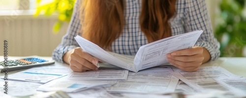 Young Woman Studying Financ...
