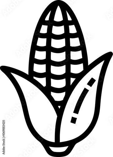 Simple Icon of an Ear of Corn