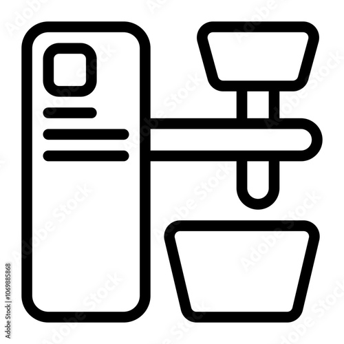 Oil Press Machine Line Icon