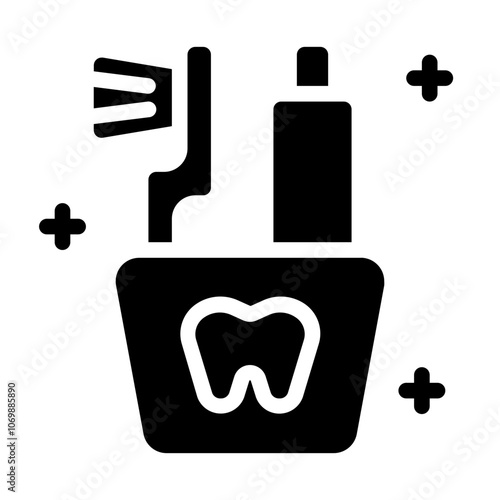 Oral Hygiene Solid Icon