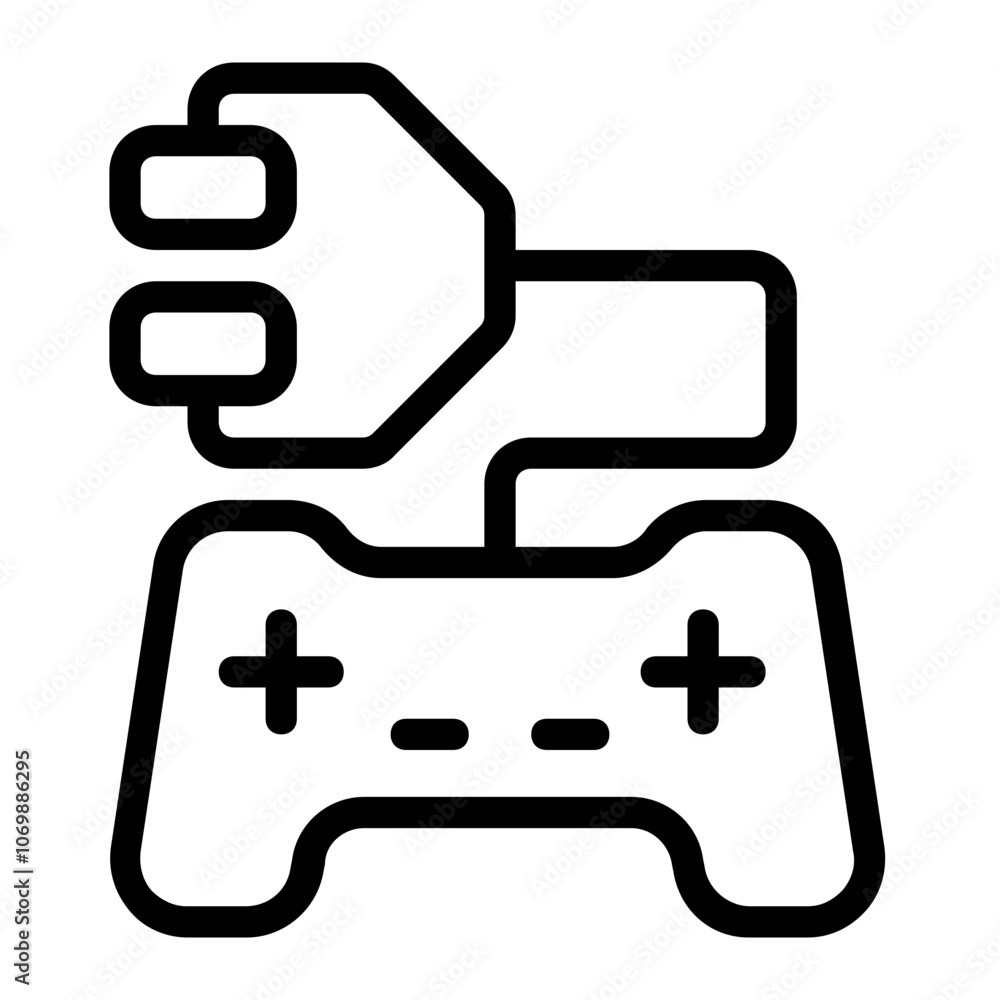 Playstation Stick Line Icon Playstation Stick Line Icon