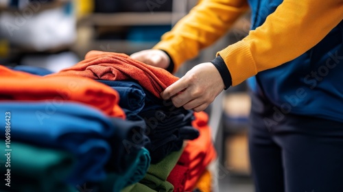 worker working in the laundry