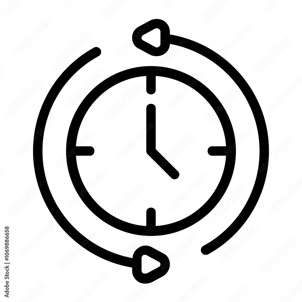 Return Deadline Line Icon Return Deadline Line Icon