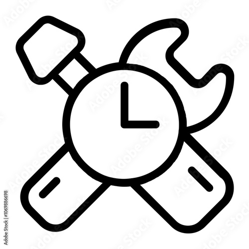 Repair Deadline Line Icon