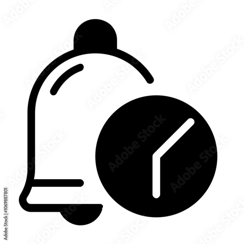 Time bell Solid Icon