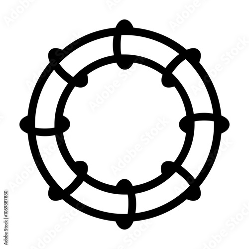 Fotografi Toroidal Magnets Line Icon