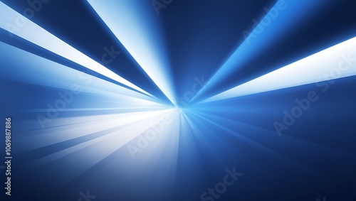 Abstract of speed motion on the road with blue light background.