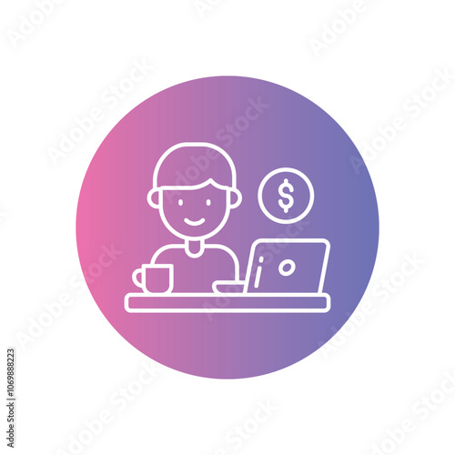 Freelancer vector icon stock illustration