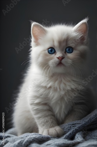 Wallpaper Mural Cute Fluffy Kitten in Adorable Pose Torontodigital.ca