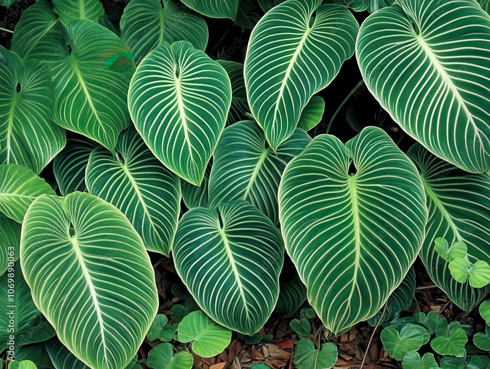 Obraz premium Intricate Tropical Leaf Patterns