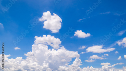 clear blue sky background,clouds with background, Blue sky background with tiny clouds. White fluffy clouds in the blue sky. 