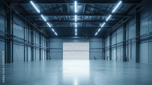 Empty Warehouse Interior.