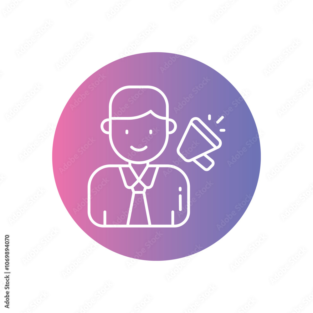 Marketing Manager vector icon stock illustration Marketing Manager vector icon stock illustration