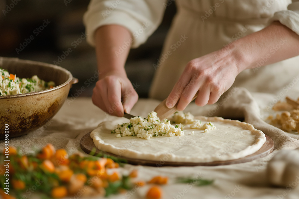Homemade Pie Preparation for Thanksgiving Dinner Homemade Pie Preparation for Thanksgiving Dinner