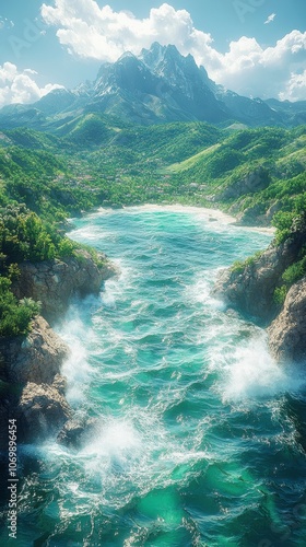 sea and mountains