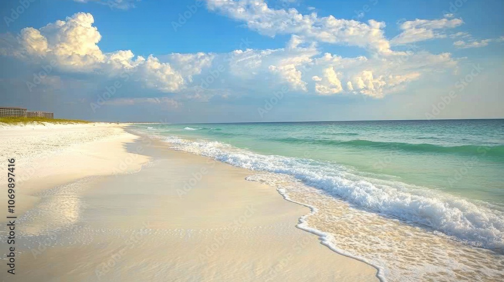 The picture of the sea, the beach and the bright blue sky is a beautiful sea view in summer, giving a refreshing and relaxing feeling. The picture of the sea, the beach and the bright blue sky is a beautiful sea view in summer, giving a refreshing and relaxing feeling.