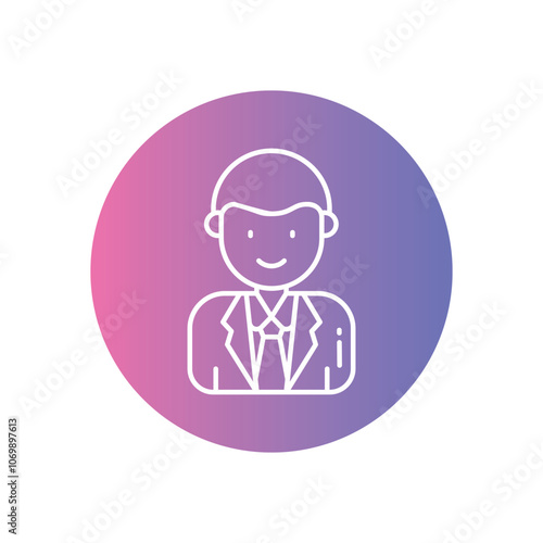 Lawyer vector icon stock illustration