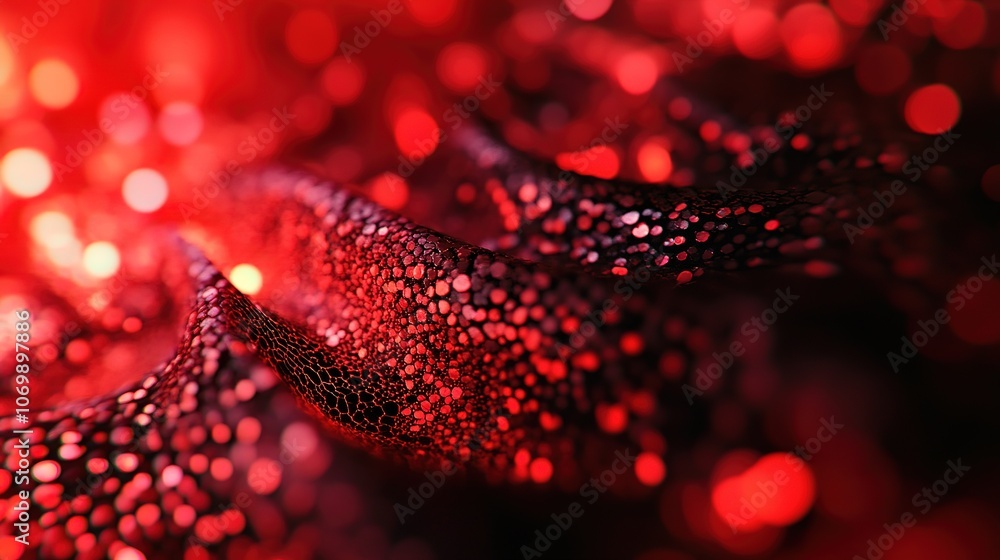 Close-up of virus-like structure with red background lighting, Science Background, 4k Resolution Close-up of virus-like structure with red background lighting, Science Background, 4k Resolution