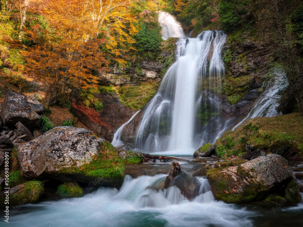 Fototapeta premium waterfall in autumn