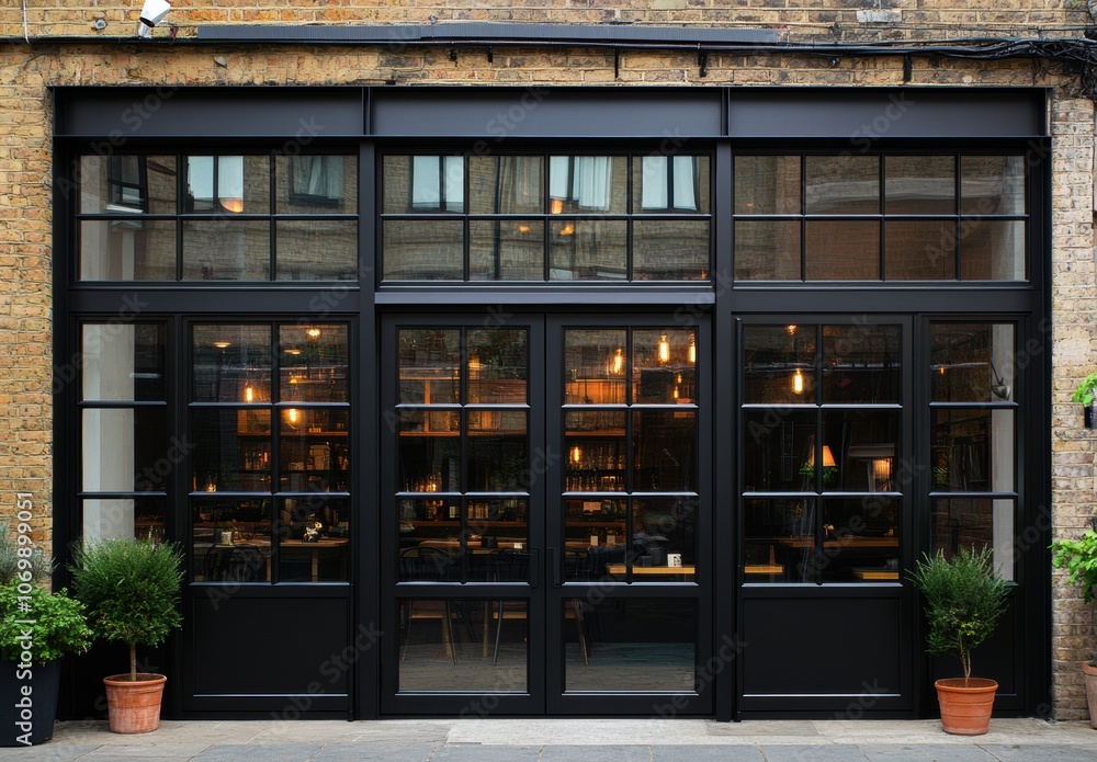 Black Shopfront. Black Shopfront.