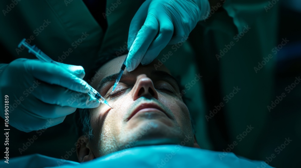 The doctor injects the patient The doctor injects the patient