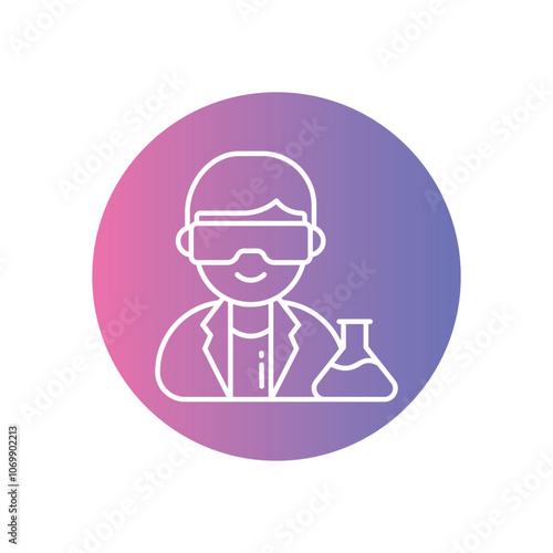 Scientist vector icon stock illustration