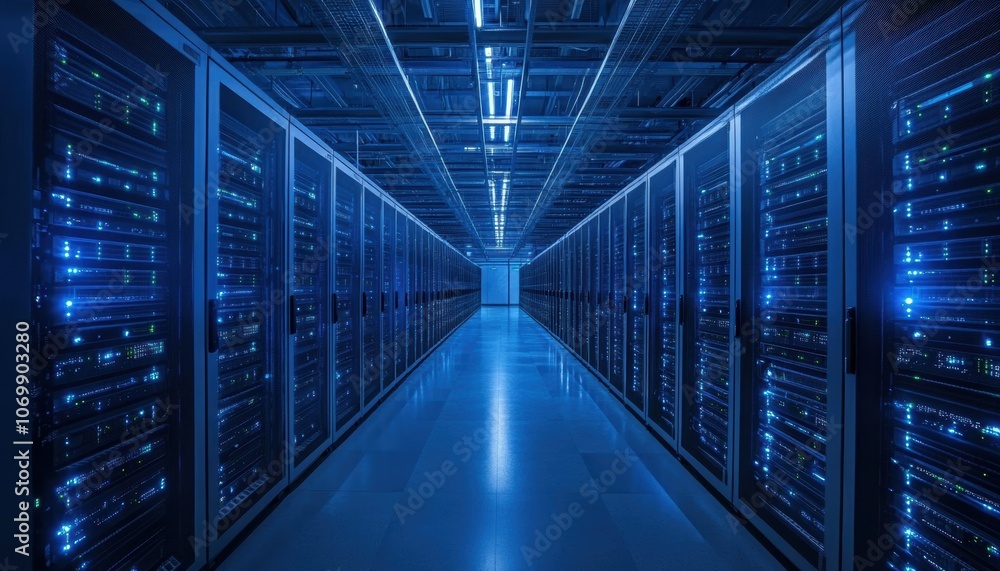 Server Room Blue Light. Server Room Blue Light.