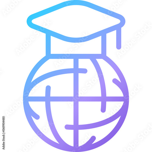 A Globe Marked With Graduation Cap Symbolizes Global Education and Learning Opportunities for Students Around the World