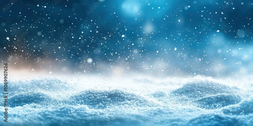 Beautiful Ultrawide Snowfall Background with Light Effects Beautiful Ultrawide Snowfall Background with Light Effects