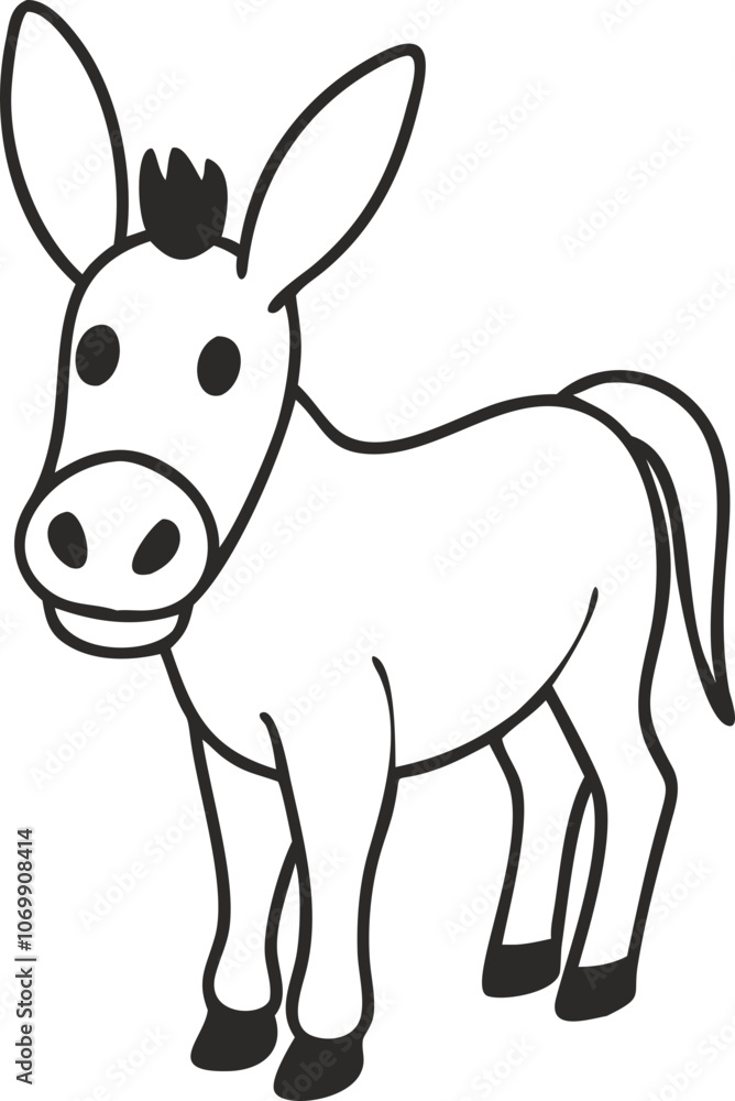 Simple Icon of a Donkey Simple Icon of a Donkey