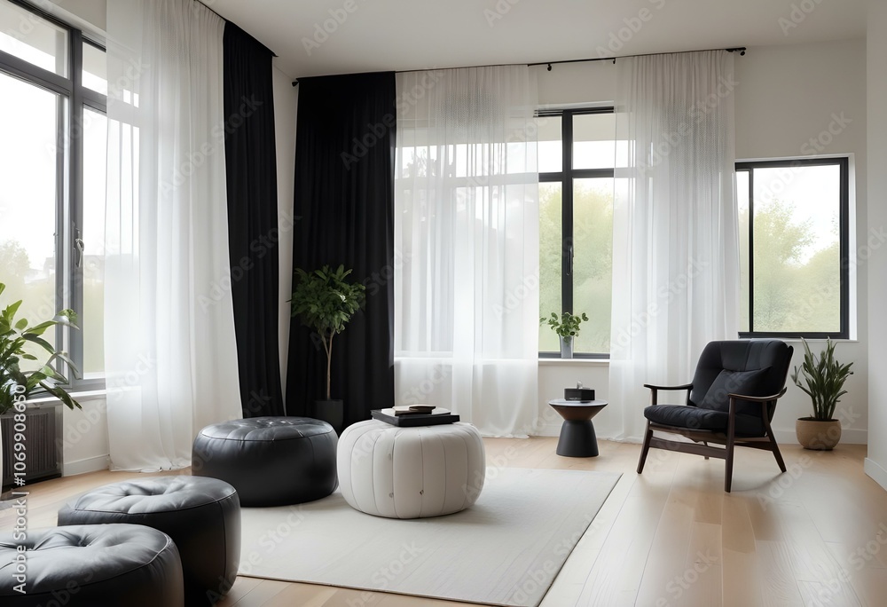 Fototapeta premium Stylish and Inviting Guest Bedroom Interior.