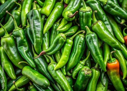 Vibrant Macro Photography of Green Chili Peppers Collection Isolated on Transparent Background for Culinary and Food Design Projects