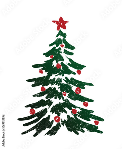 The symbol of Christmas decorated tree.