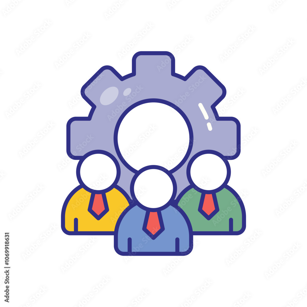 Human Resources vector icon stock illustration Human Resources vector icon stock illustration