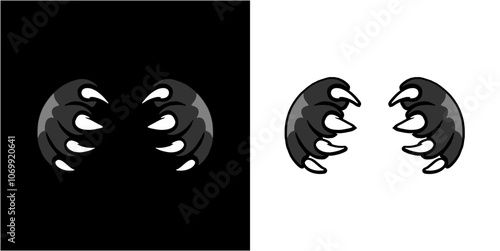 vector a hand a beast cartoon vector illustration isolated on transparent and background photo