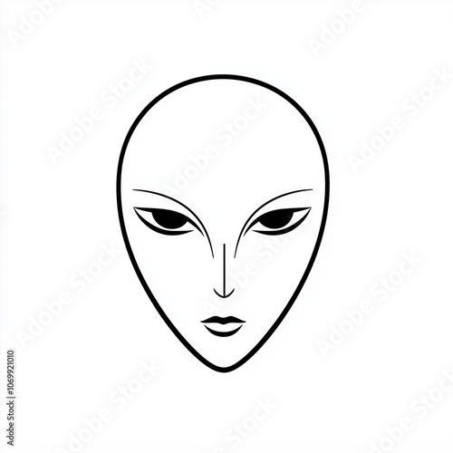 Alien head vector