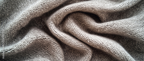 Soft Knitted Fabric Texture Close Up For Design.