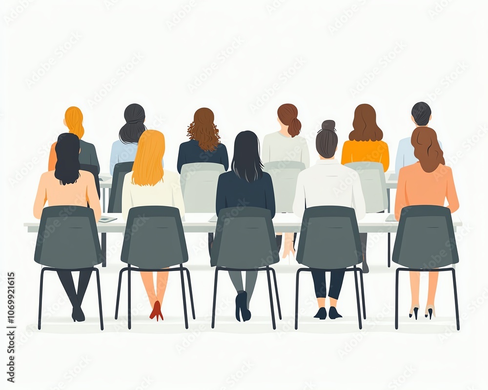 Diverse group of people sitting in a meeting. Diverse group of people sitting in a meeting.