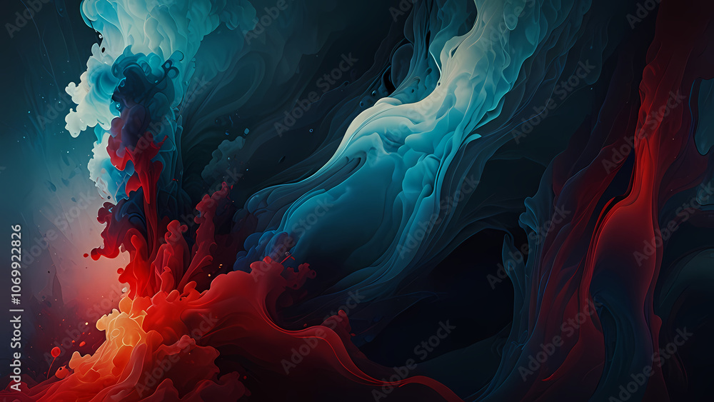Obraz premium abstract background that visually represents a balance of negative and positive energy