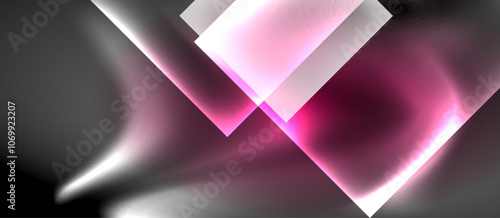 Dark neon colors with glass square shapes