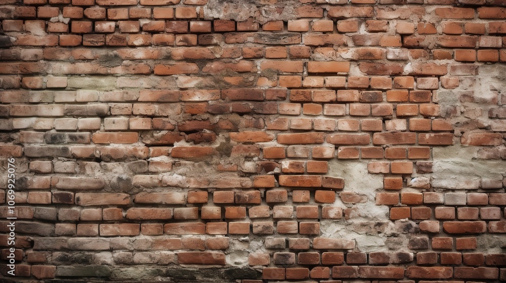 Obraz premium Rustic Brick Wall Texture for Background Design