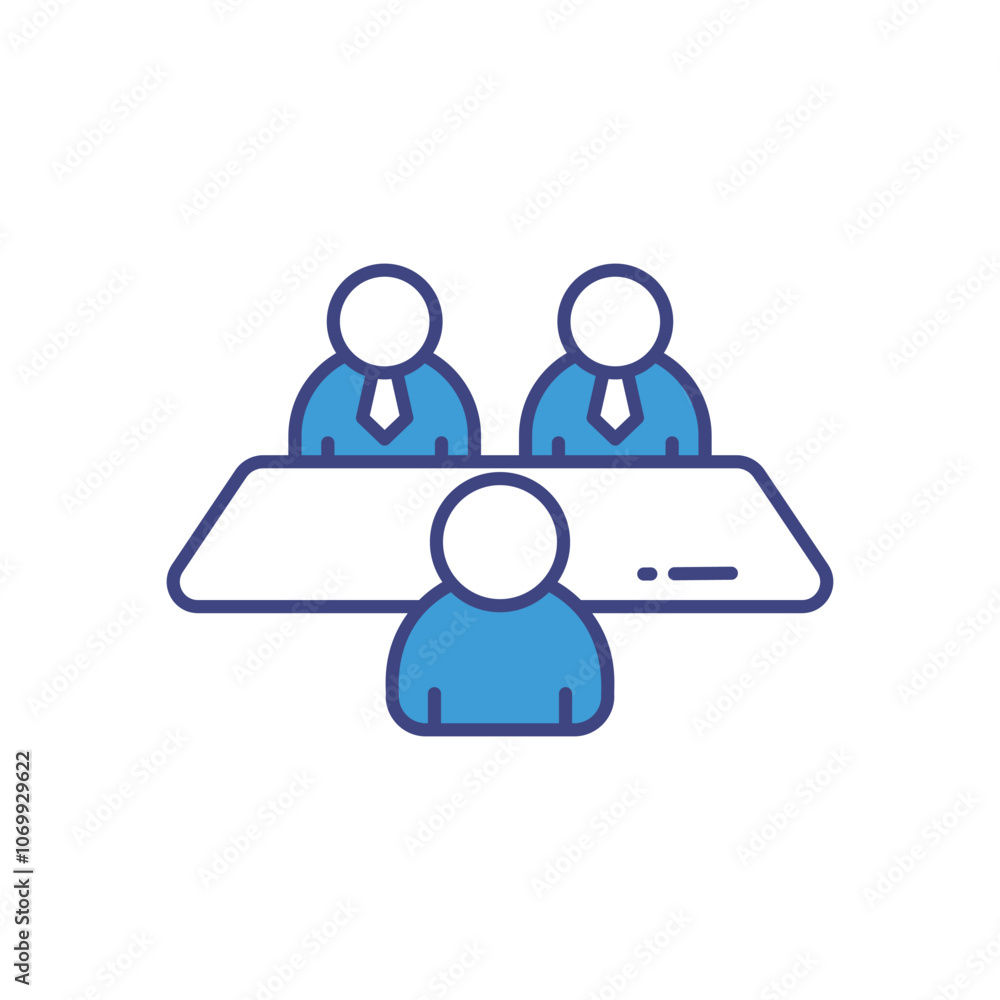 Job Interview vector icon stock illustration Job Interview vector icon stock illustration