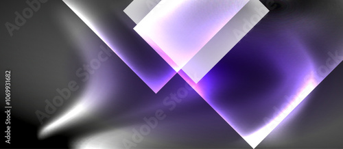 Dark neon colors with glass square shapes