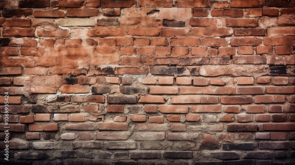Textured Brick Wall with Warm Tones and Depth Textured Brick Wall with Warm Tones and Depth