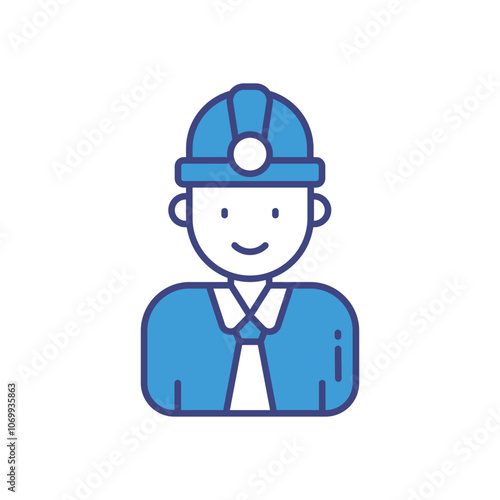 Engineer vector icon stock illustration